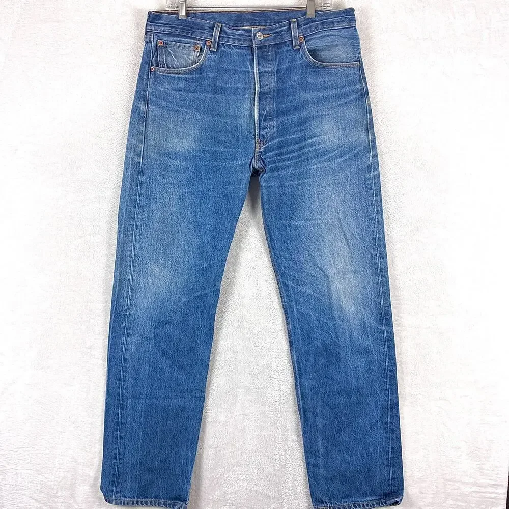 VTG Levis 501 XX Jeans Mens 36x36 (34x33) Faded Whiskered Button Fly Classic